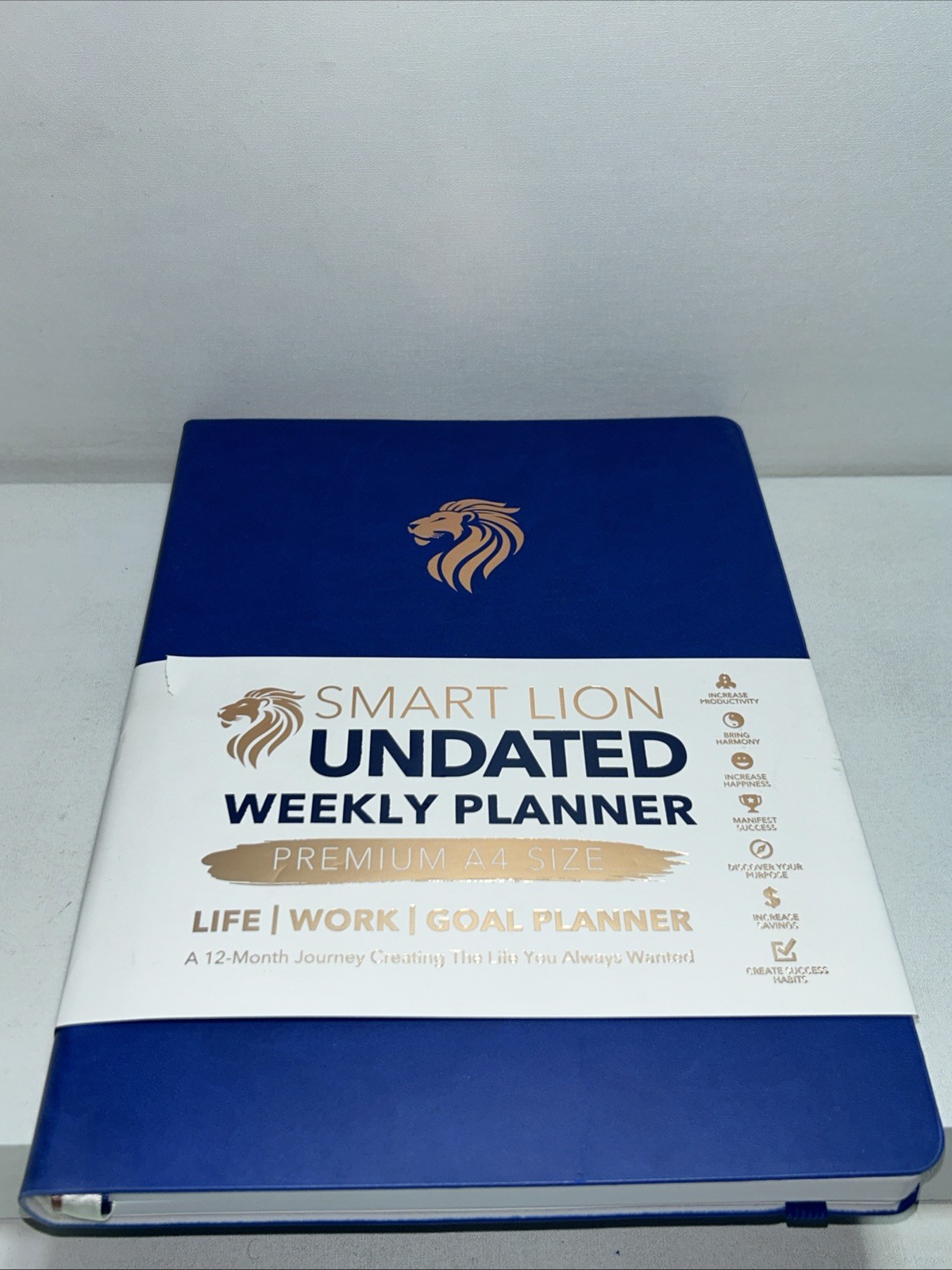 New Smart Lion Undated Weekly Planner Premium Goal Planner Open Box