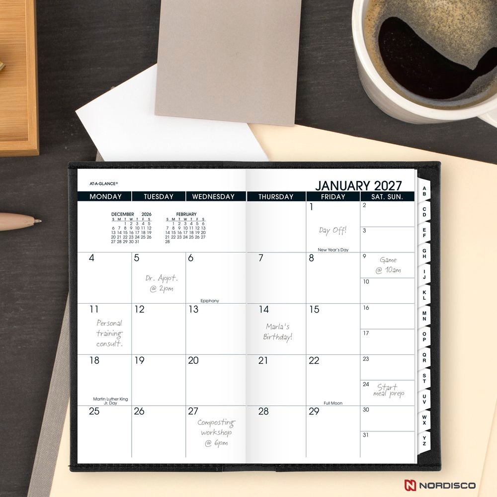 2026 At-A-Glance 70-064-05 Deluxe Pocket Monthly Planner, 3-1/2 x 6″