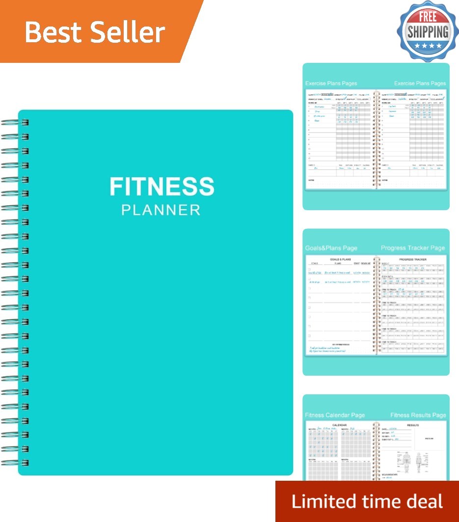 Portable A5 Fitness Journal – 136 Pages for Effective Weight Loss & Gym Tracking