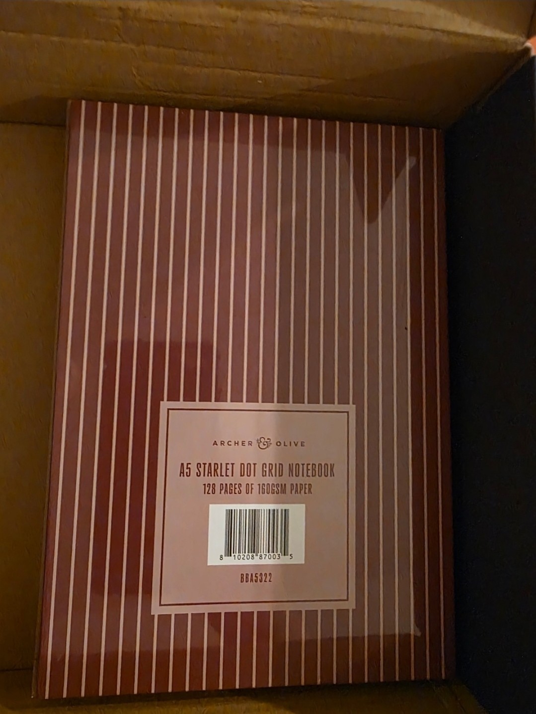 Archer & Olive A5 Dot Grid Notebook STARLET Mar 2026 Subscription Box Lt Pink