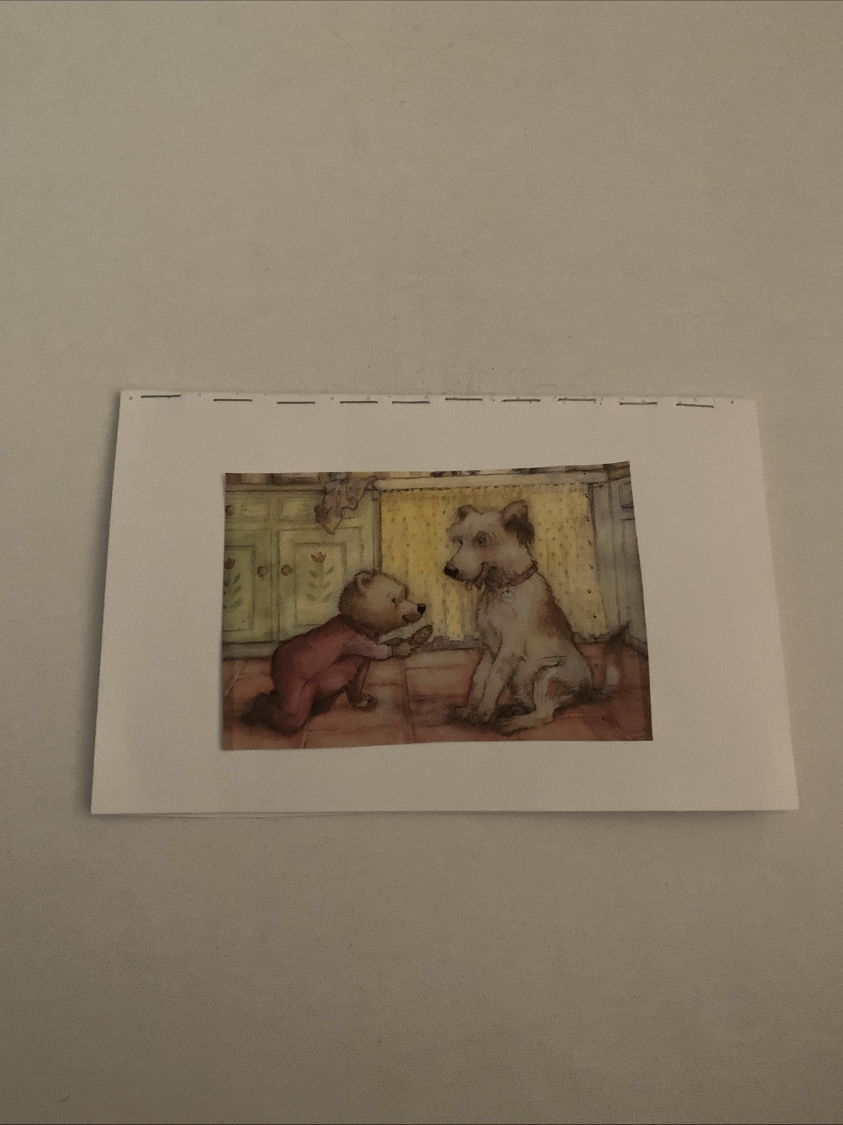 Handmade Upcycled Lined Notebook Journal Cute Bear and Dog Illustration 1 Set