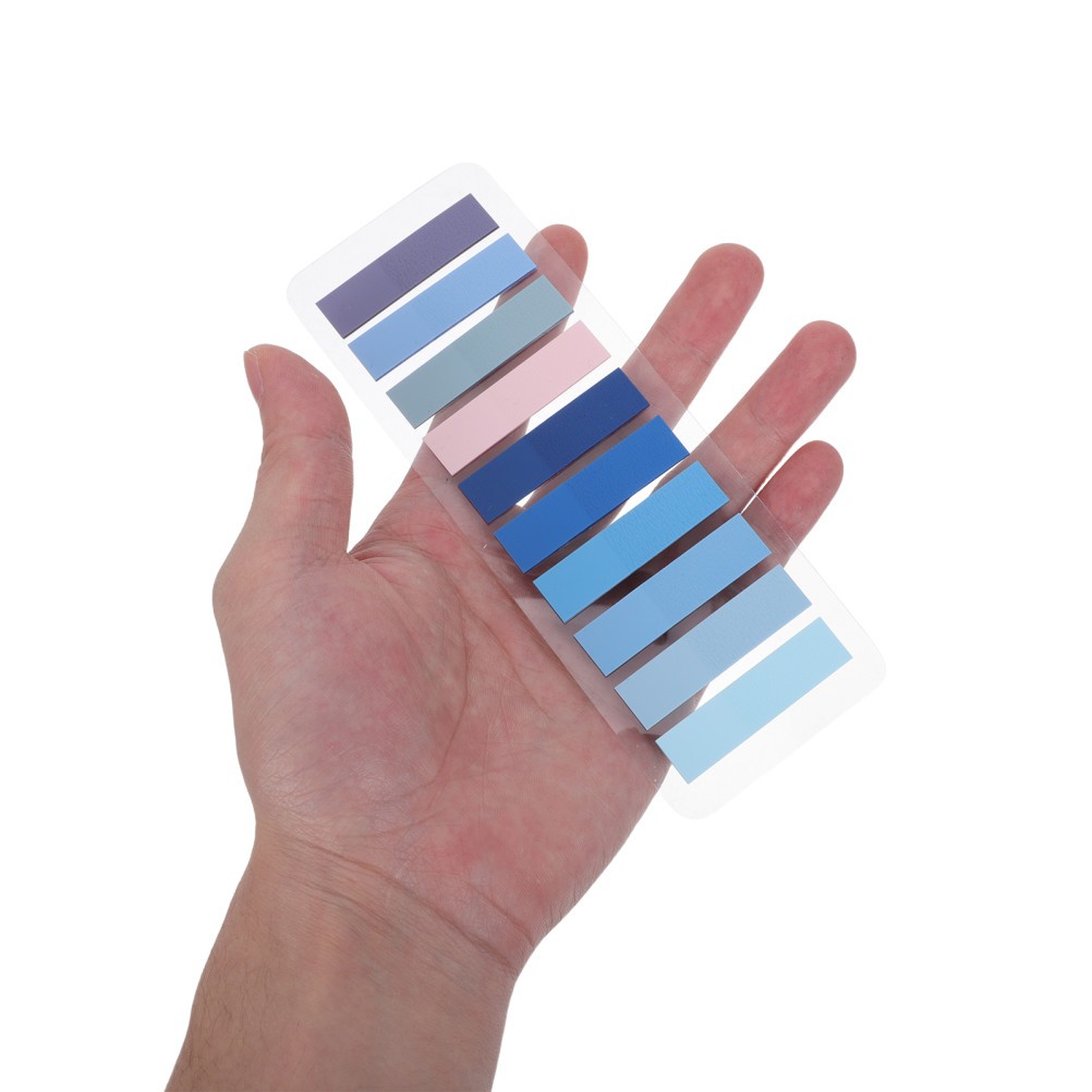 10 Pads Transparent Index Tags Multi-colored Tabs Label Paper Holder Adhesive