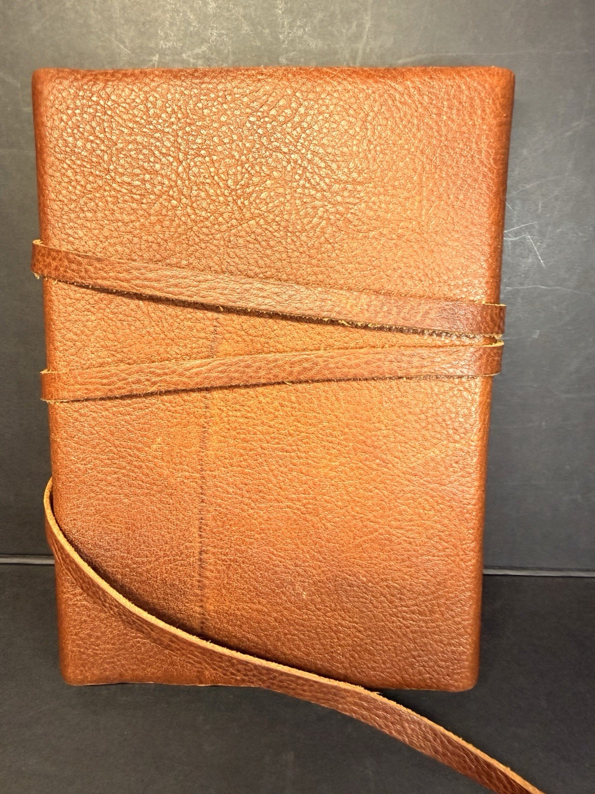 Legatoria Koiné Italy Genuine Leather Journal Wrap Tie Notebook Handmade Brown