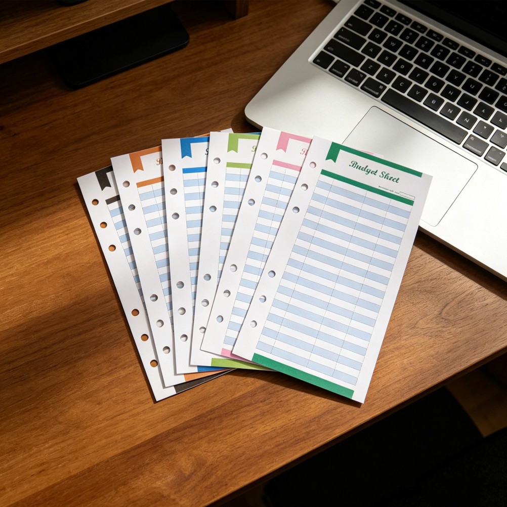 Multi Color Budgeting Binder Refills A6 Planner Inserts for Expense Tracking