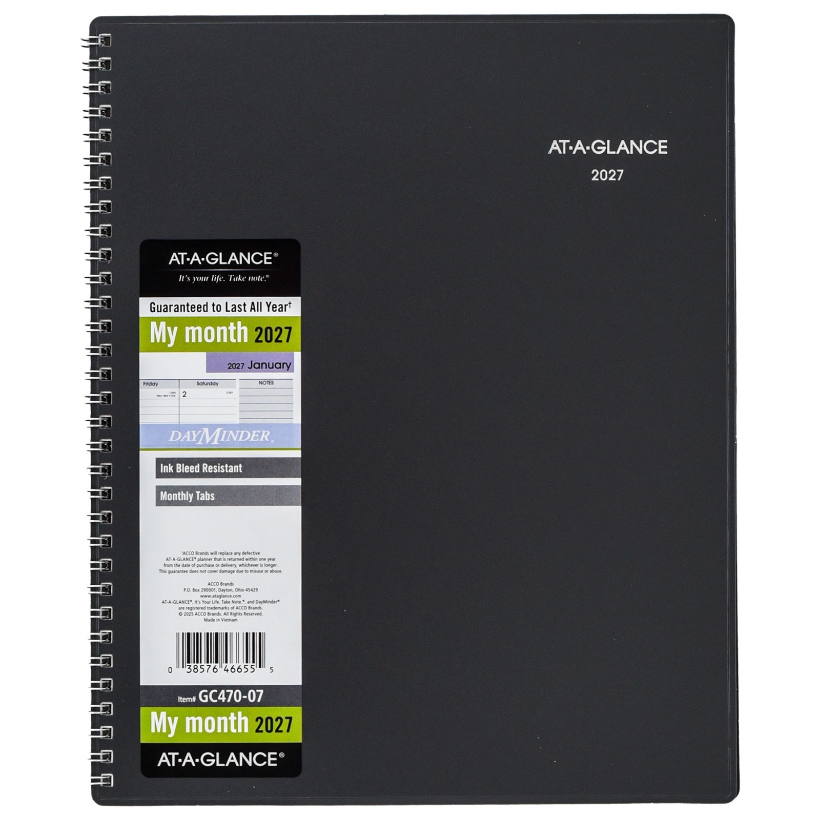 2026 At-A-Glance DayMinder GC470-07 Monthly Planner, 8-1/2 x 11″