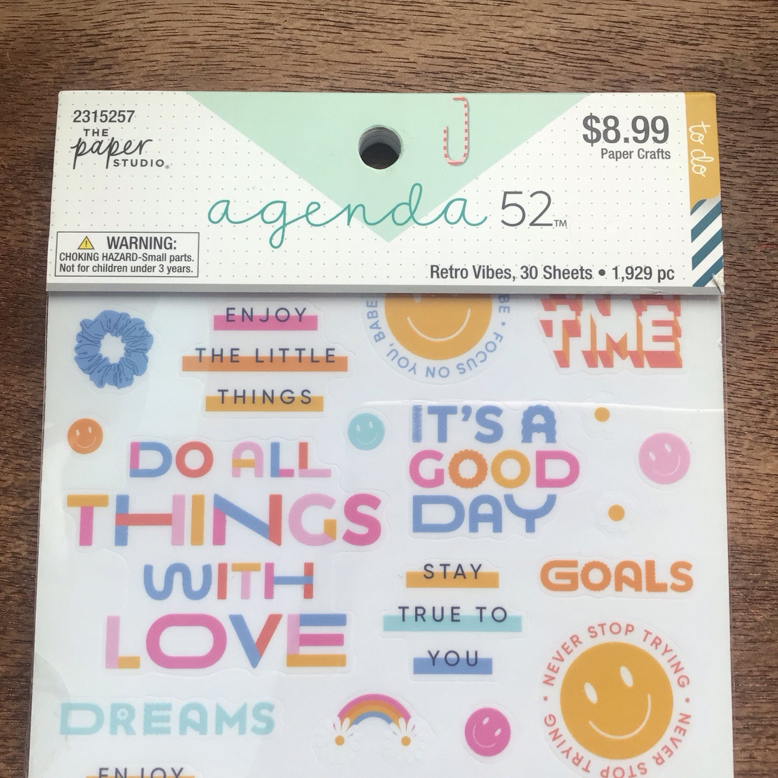 Agenda 52 Sticker Book/Retro Vibes 1929 Pieces/New