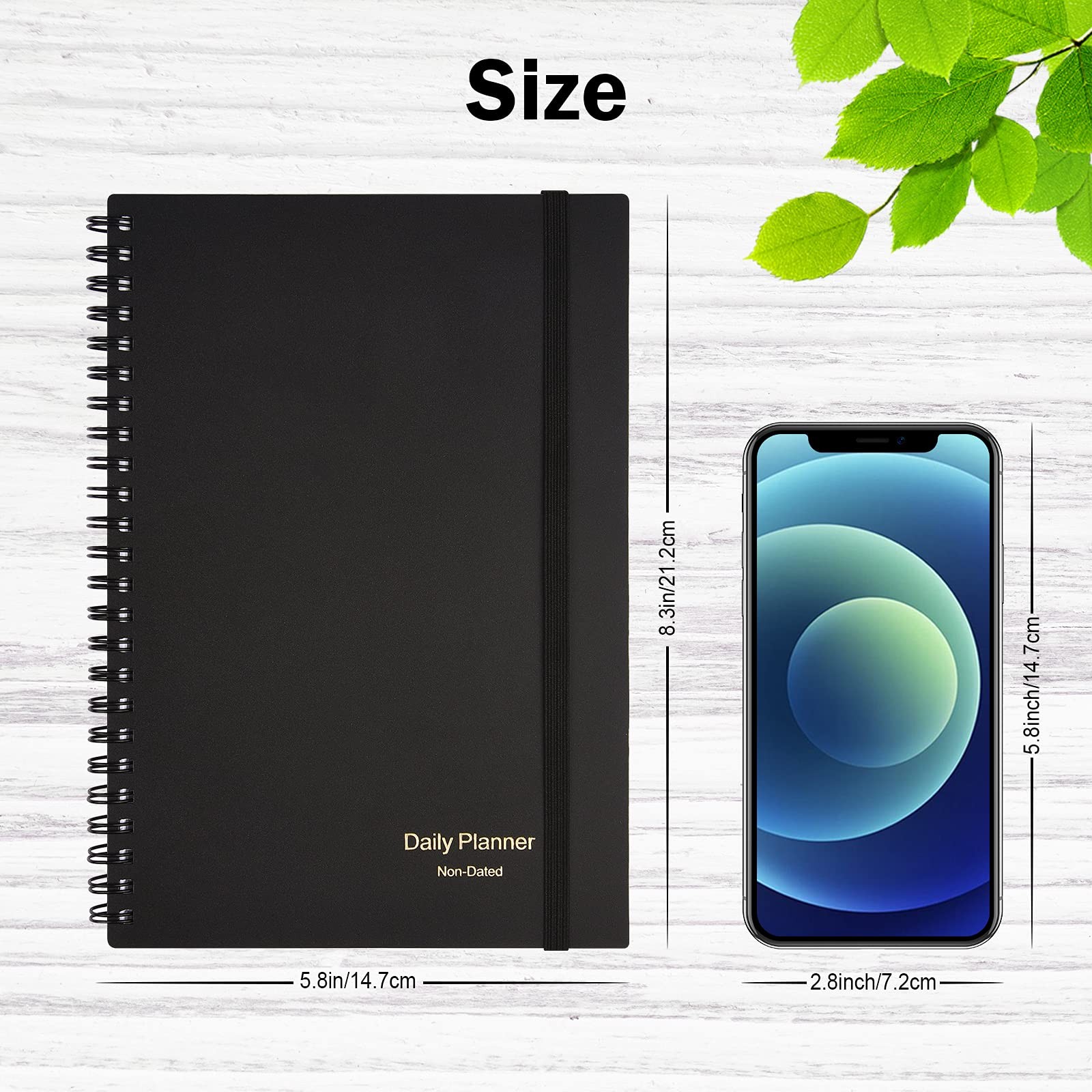 Daily Planner Undated, Asten To Do List Notebook Hourly Schedules Spiral Appo…
