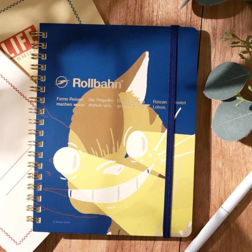 Donguri Kyowakoku Rollbahn Memo with Pocket L Paper Totoro/Kiki etc. JAPAN NEW