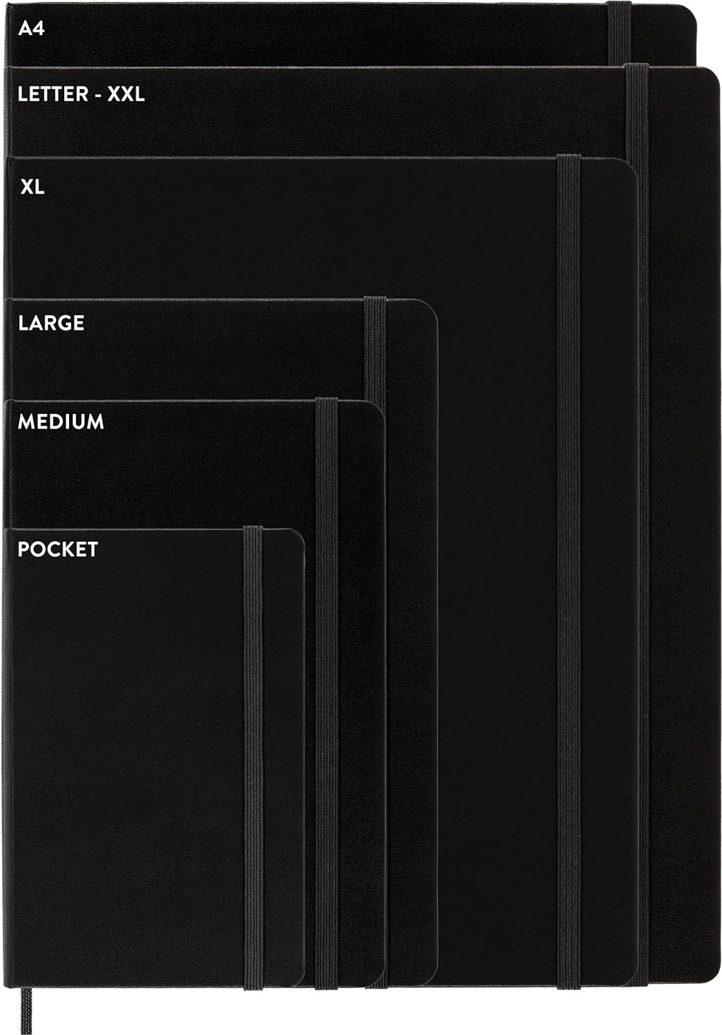 Moleskine Classic Plain Paper Notebook, Soft Cover and Elastic Closure Journal,