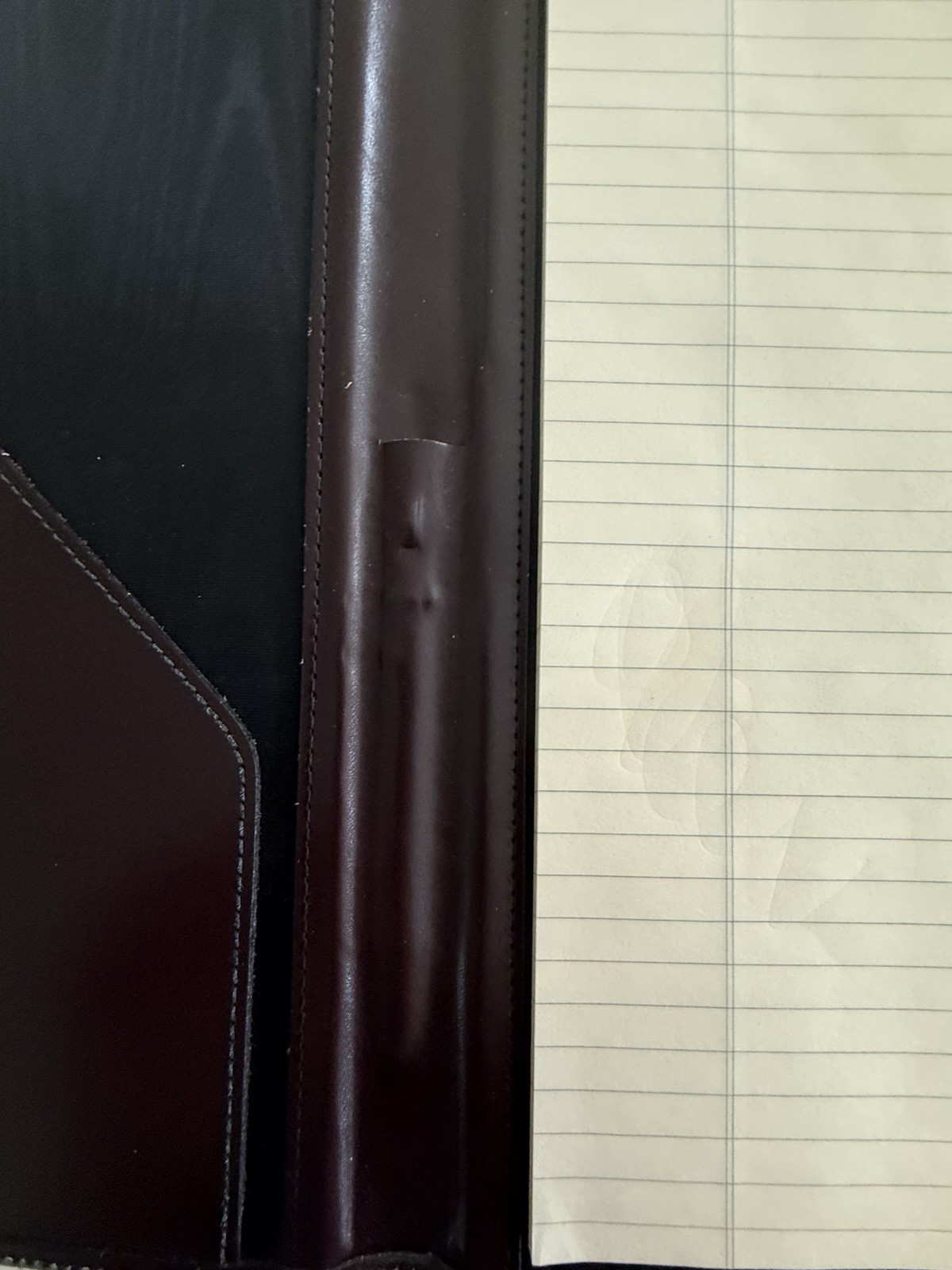 Berman Genuine Leather Rich Brown Professional Padfolio Holds 8.5×11 Pad USA