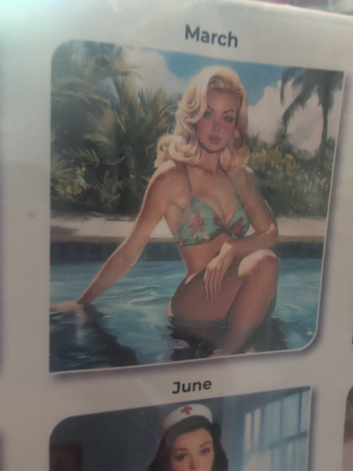 Retro Sexy Vintage Pin Up Girls Calendar 2026 Large 12×24 USA tattoo Shop Art