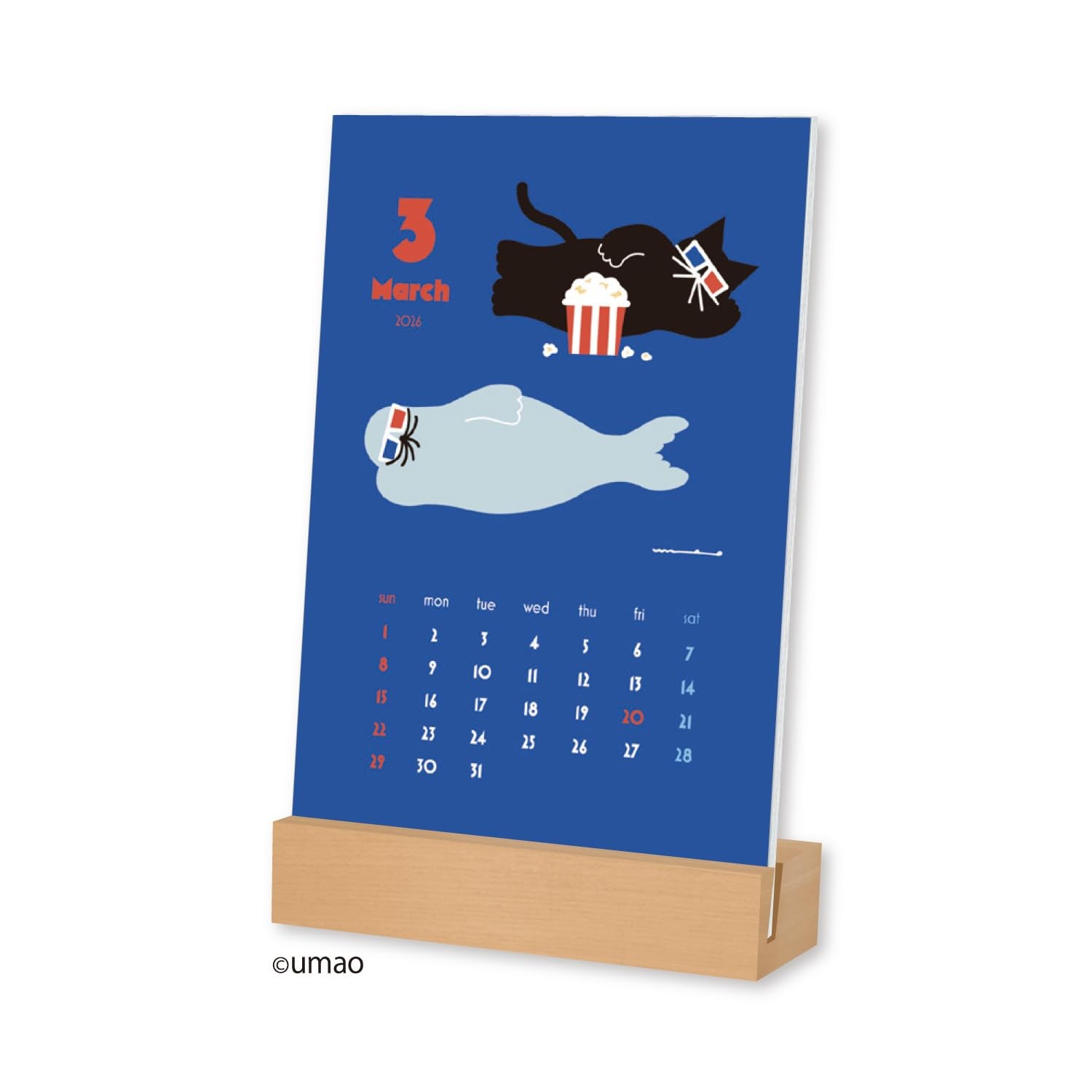 2026 Calendar, Desktop, Umao, NK4230