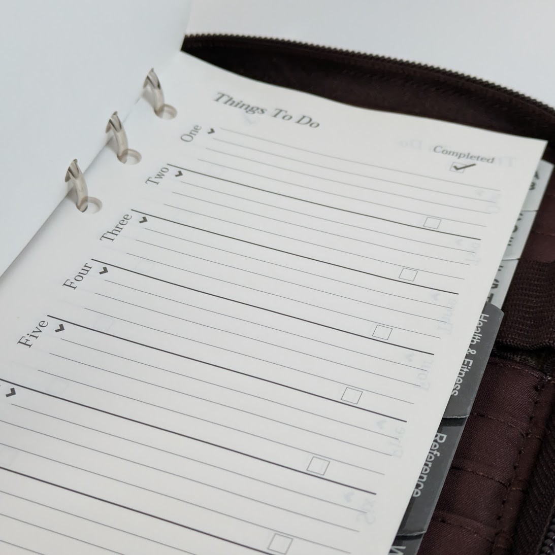 Mundi Mundex Planner Faux Croc Brown Double Zip Agenda Calculator Undated Sheets