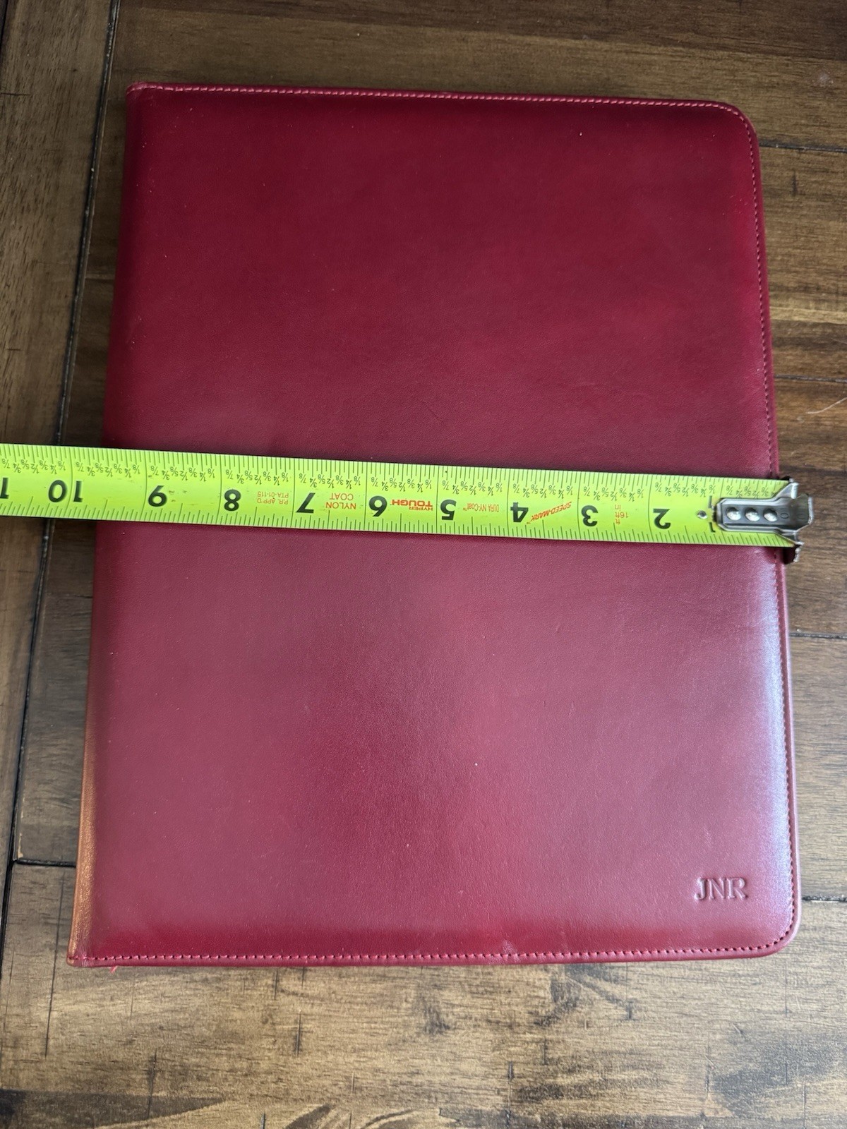 Red Leather Like Planner Organizer Padfolio Portfolio JNR Embossed 12.5×9.5
