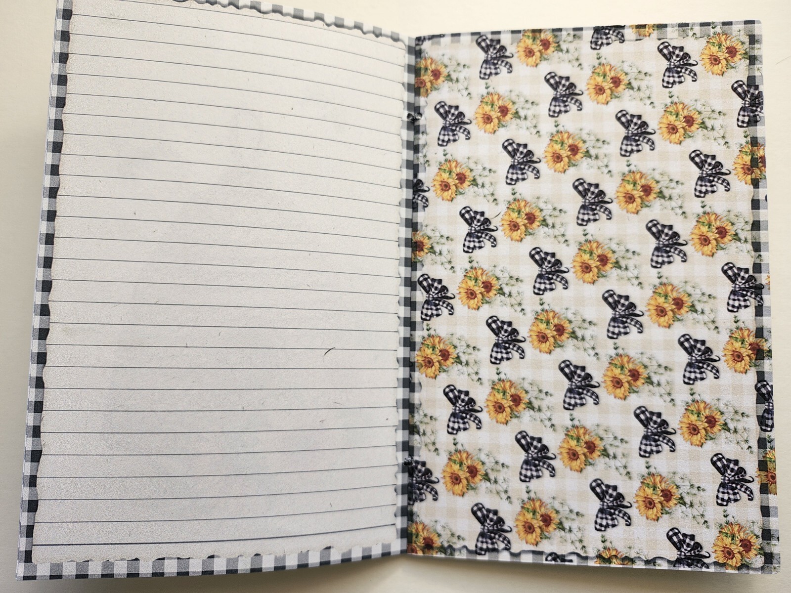 Junk Journal Blank Booklet “BEE KIND” BEES Sunflowers HANDMADE + LG 40pg 9×6