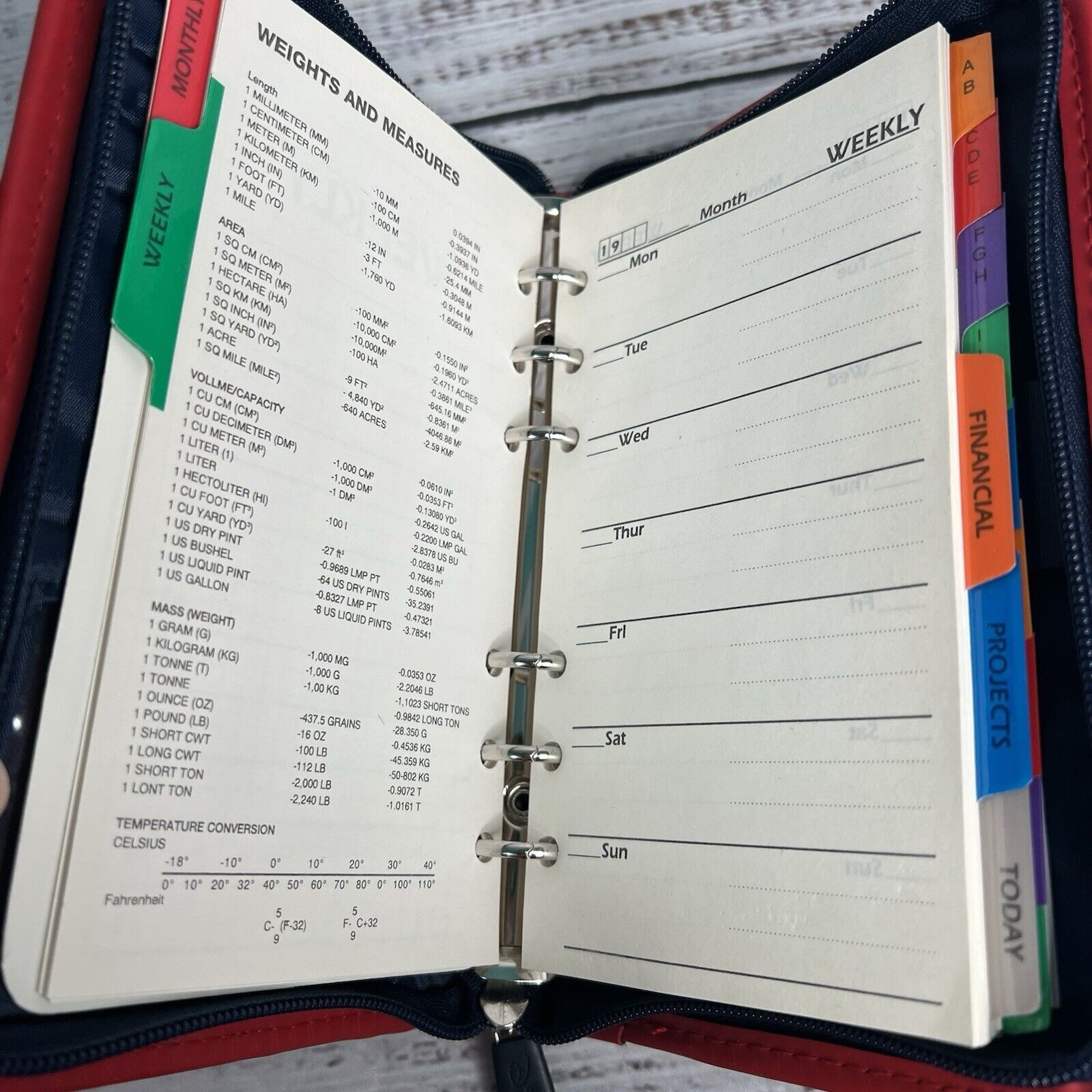 Vintage Mickey Mouse Zip Around Planner Disney Personal Size 90s Y2K