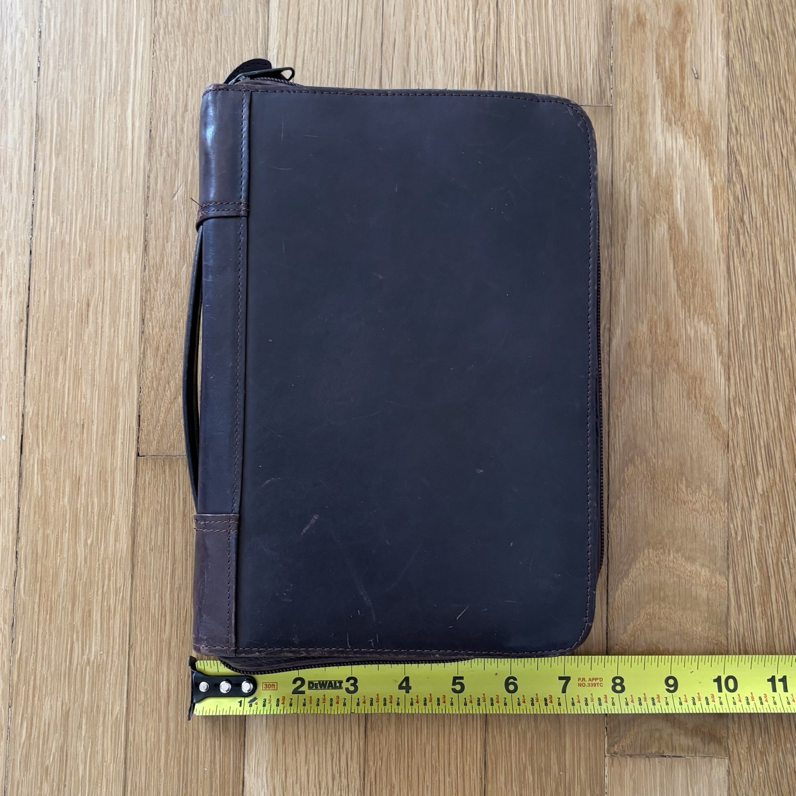 Vintage Wilsons Leather Agenda Planner Portfolio Binder 10×7 Brown 3 Ring Zipper