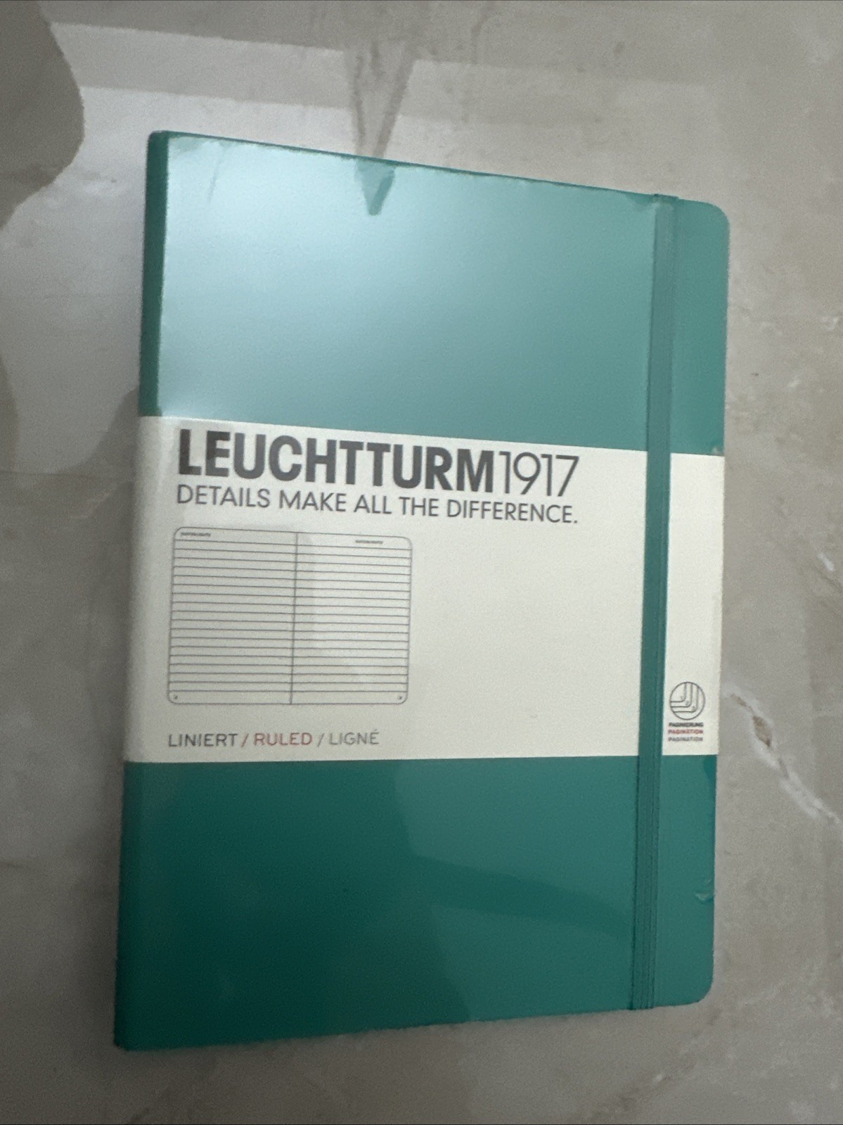 LEUCHTTURM1917 – Medium A5 Squared Hardcover Notebook (Emerald) – 251 Numbered
