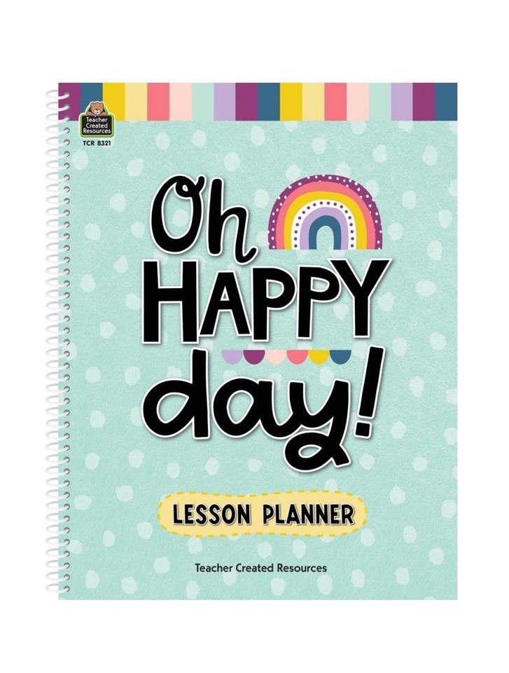 Teacher Created Resources Oh Happy Day Lesson Planner 340 Stickers TCR 8321 Mint