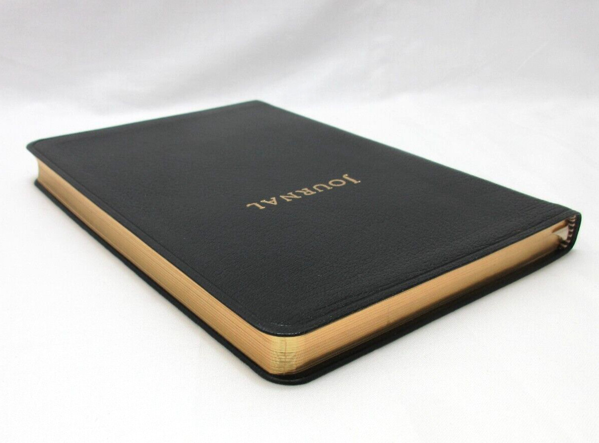 Leather Soft Cover Travel Journal Notebook 7″ 224 Lined Pages Swoozie’s Black