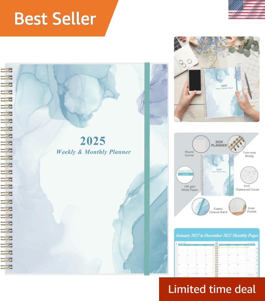 High-Quality 2025 Agenda with Interior Pocket – Ideal for On-the-Go Organization