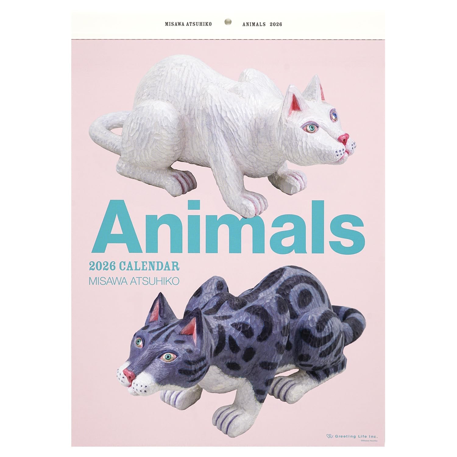 GreetingLife 2026 Calendar by Atsuhiko Misawa, Animals Wall Hanging, C-1677-WA