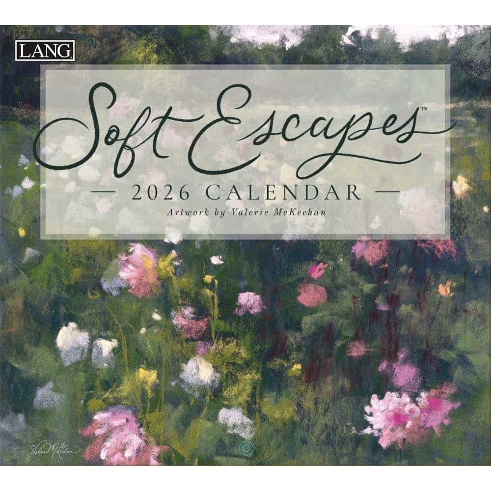 Lang, Soft Escapes 2026 Wall Calendar by Valerie McKeehan, 13.4” X 12”