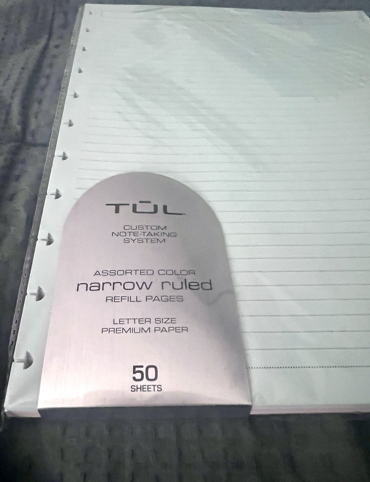 TUL Refill Pages Size Narrow Ruled 50 Sheets Pages Assorted Pastel Colors
