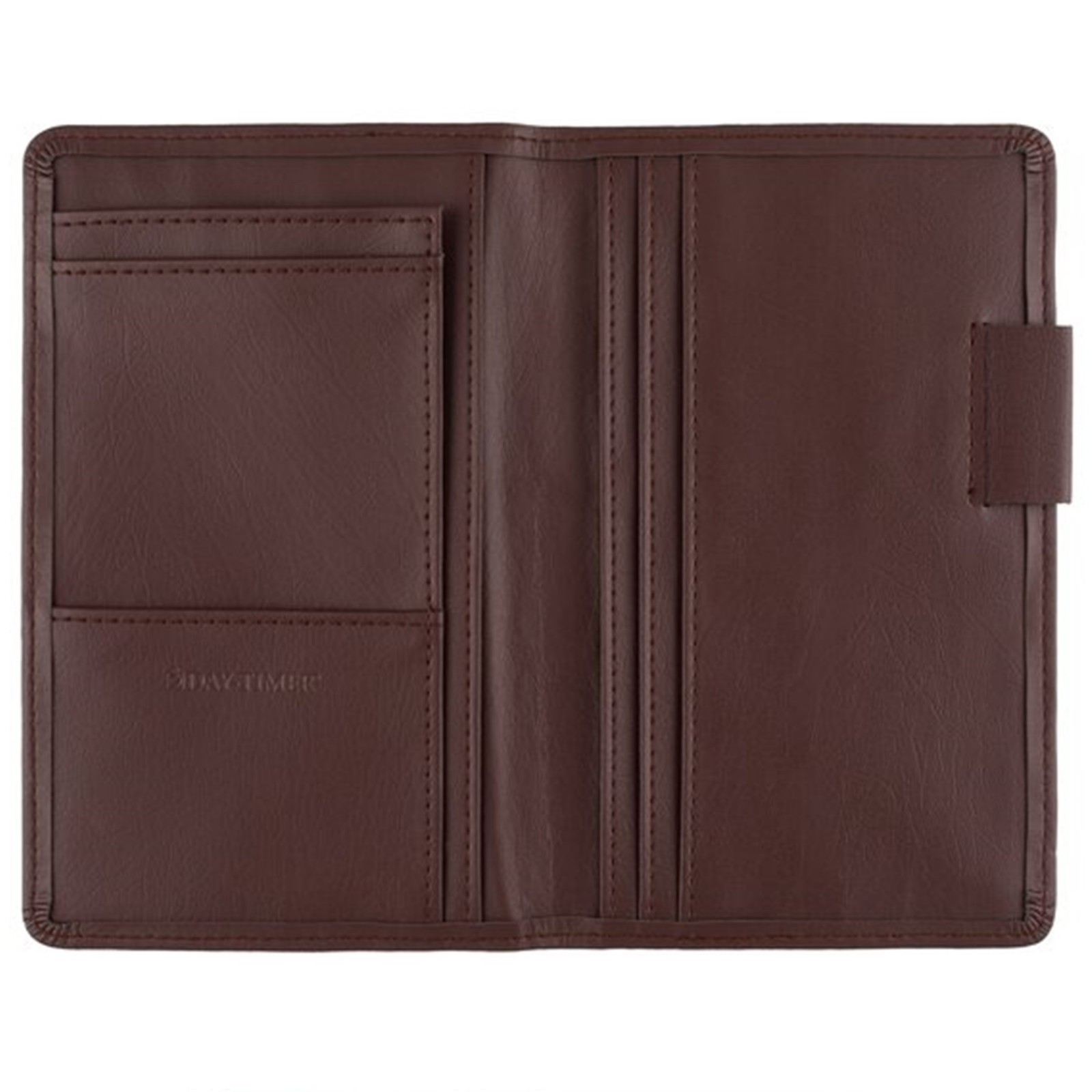 Day-Timer Antique Vinyl Open Style Planner Wallet, Burgundy, Pocket 3-1/2×6-1/2″