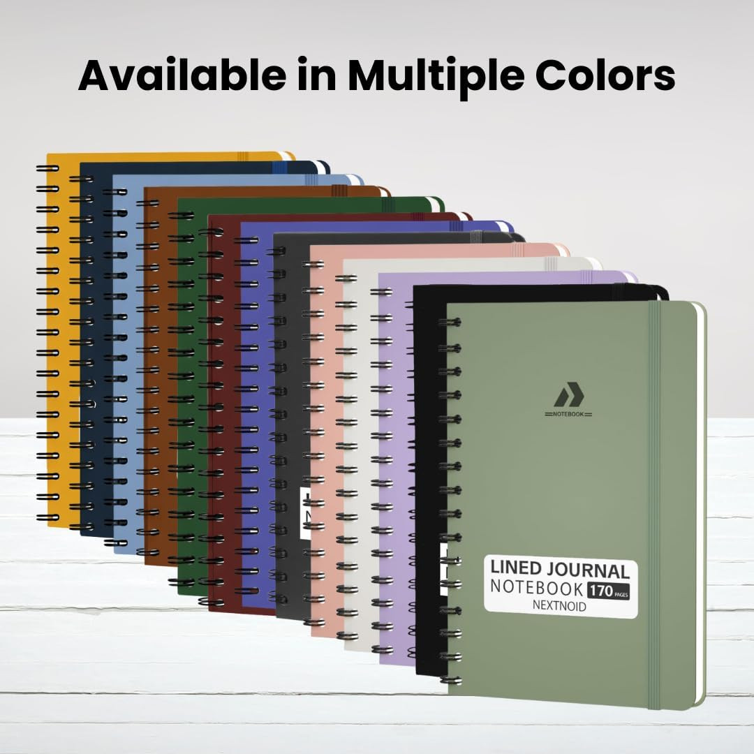 Lined Spiral Notebook Journal for Women & Men – A5(5.8″ X 8.3″) 170 Pages, Hardc
