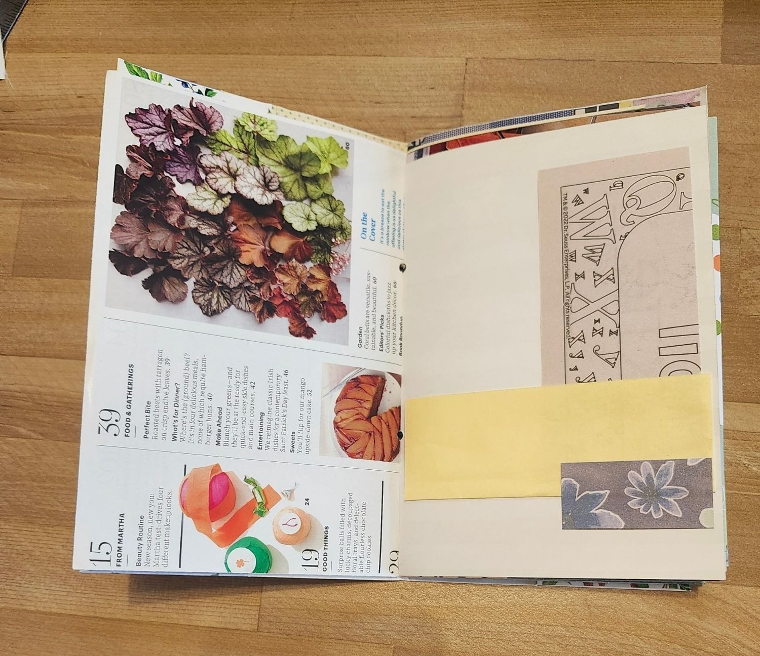Handmade Junk Journal 90 pages Colorful & Bright 6×6.5″