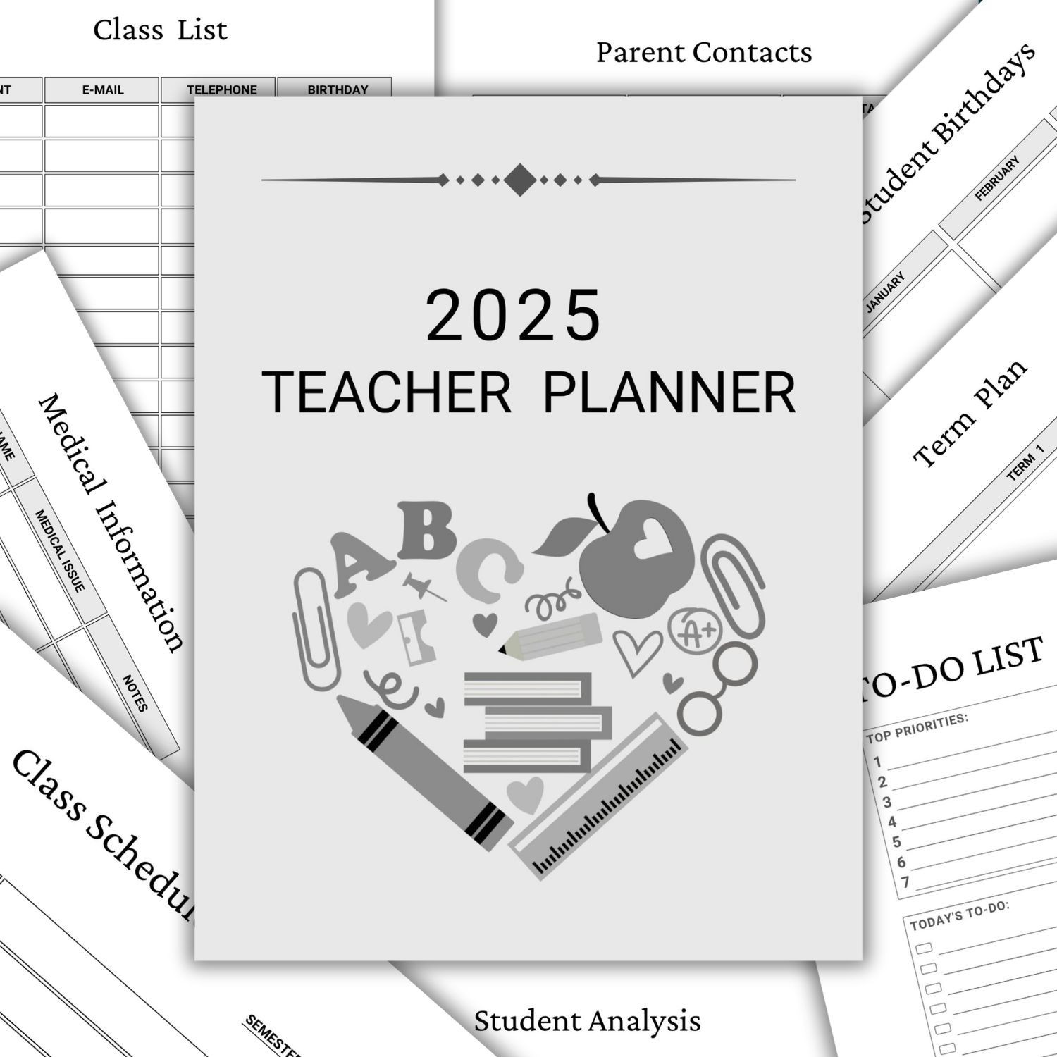 2025 Ultimate Teacher Planner Printable | Daily, Weekly, Monthly Organizer