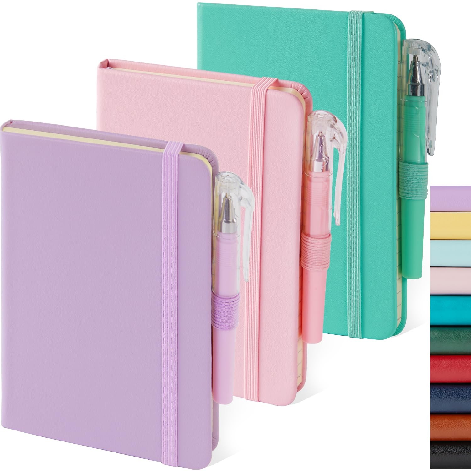3 Pack Small Notebook Pocket Journals for Women, 3.7″ x 5.7″ A6 Mini Pocket S