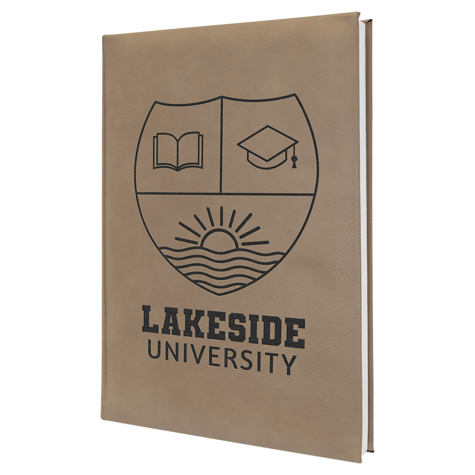 Laserable Leatherette Journal with Lined Notepad Laser Customization included.