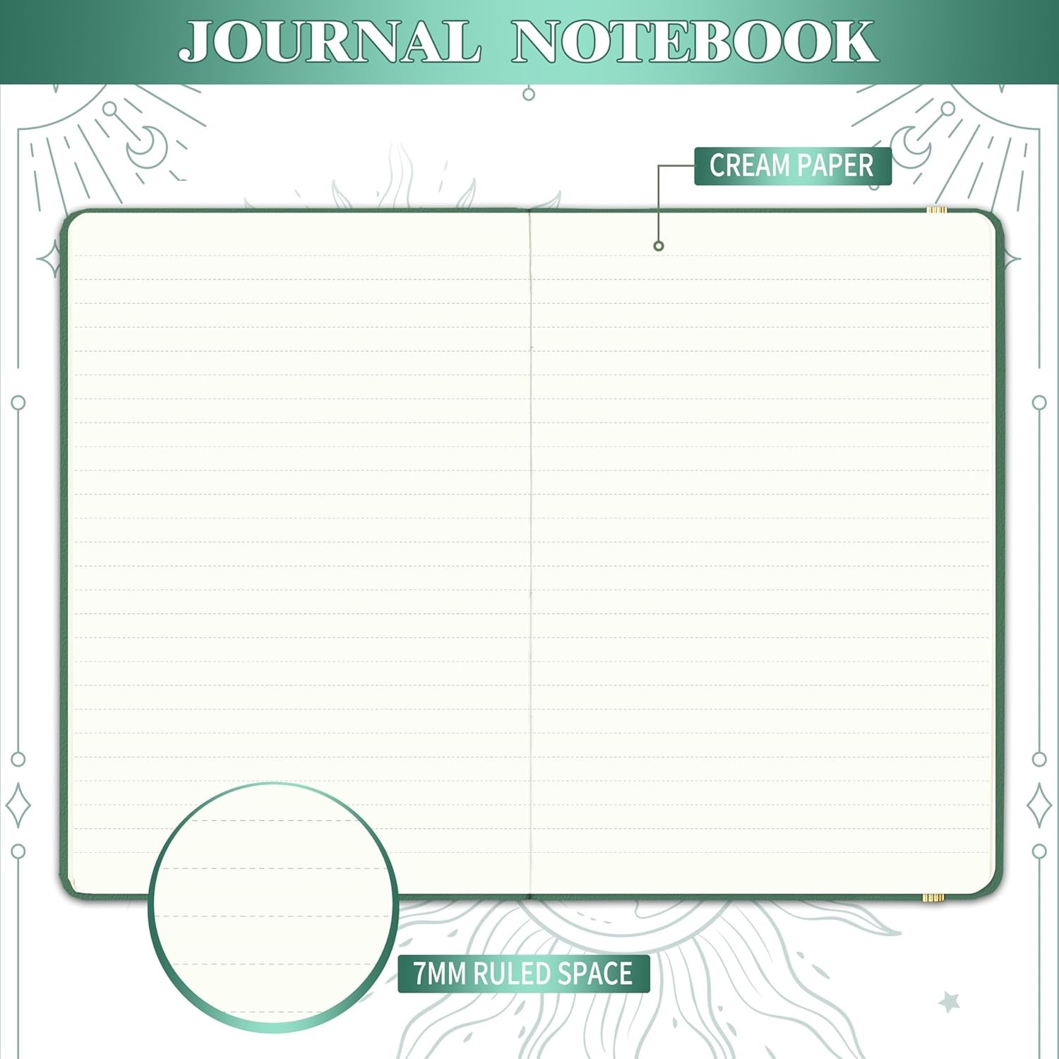 🔥Ruled Notebook/Journal, Thick Paper Faux Leather Classic Writing Notebook🔥