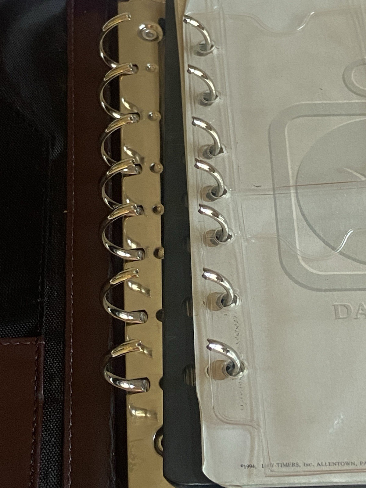 Vintage Day Timer 7 Ring Maroon/Burgundy CLASSIC Zipper Planner Binder Organizer