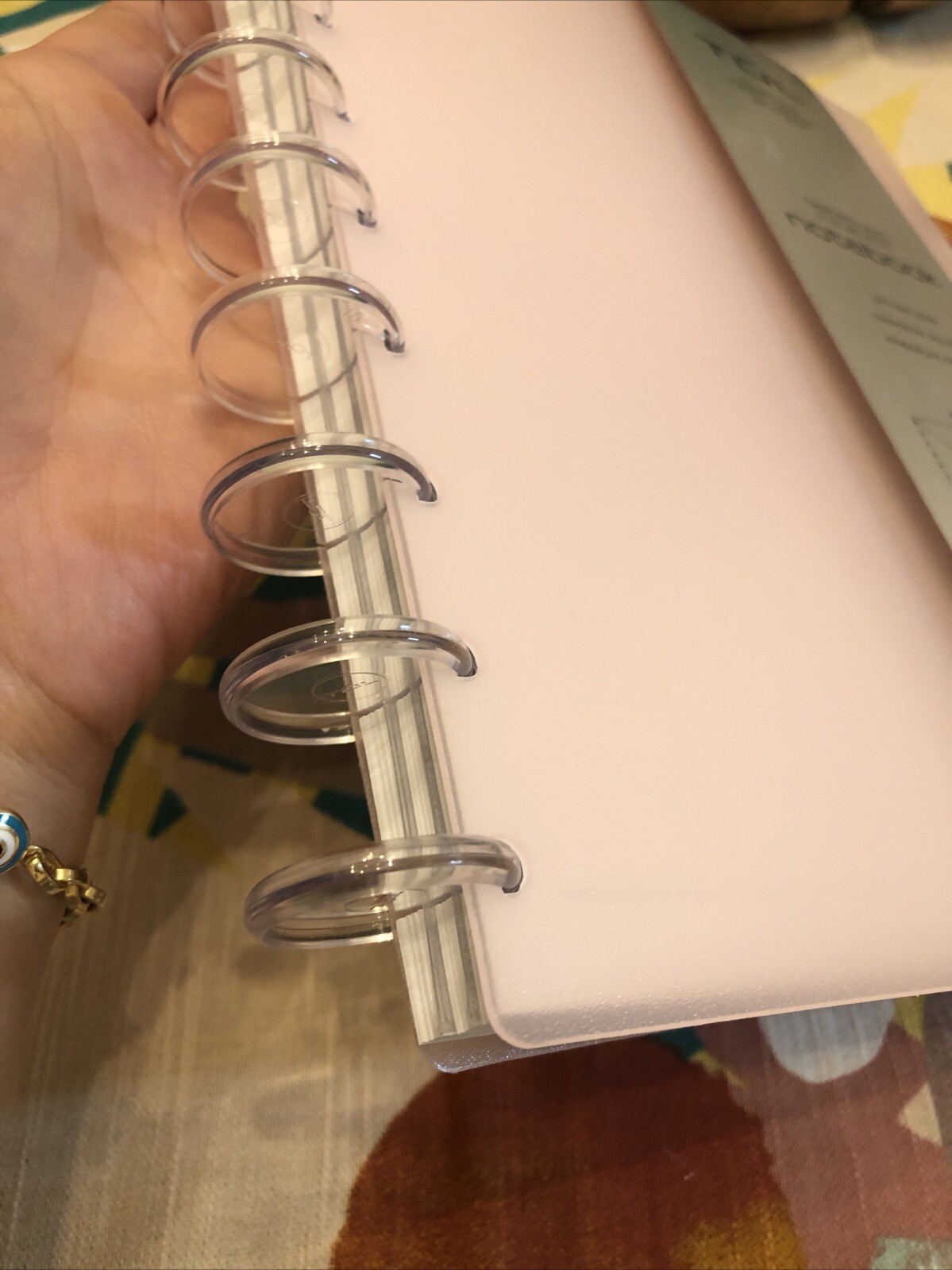 Tul Discbound Notebook Planner Letter Size Large Cover Pale Pink Plastic Cover