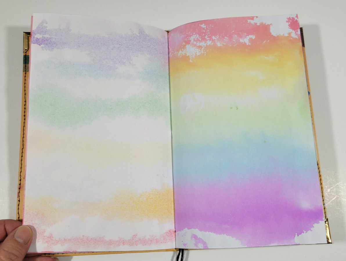 Handmade Junk Journal ‘Rainbow Dyed’ ~orange cover