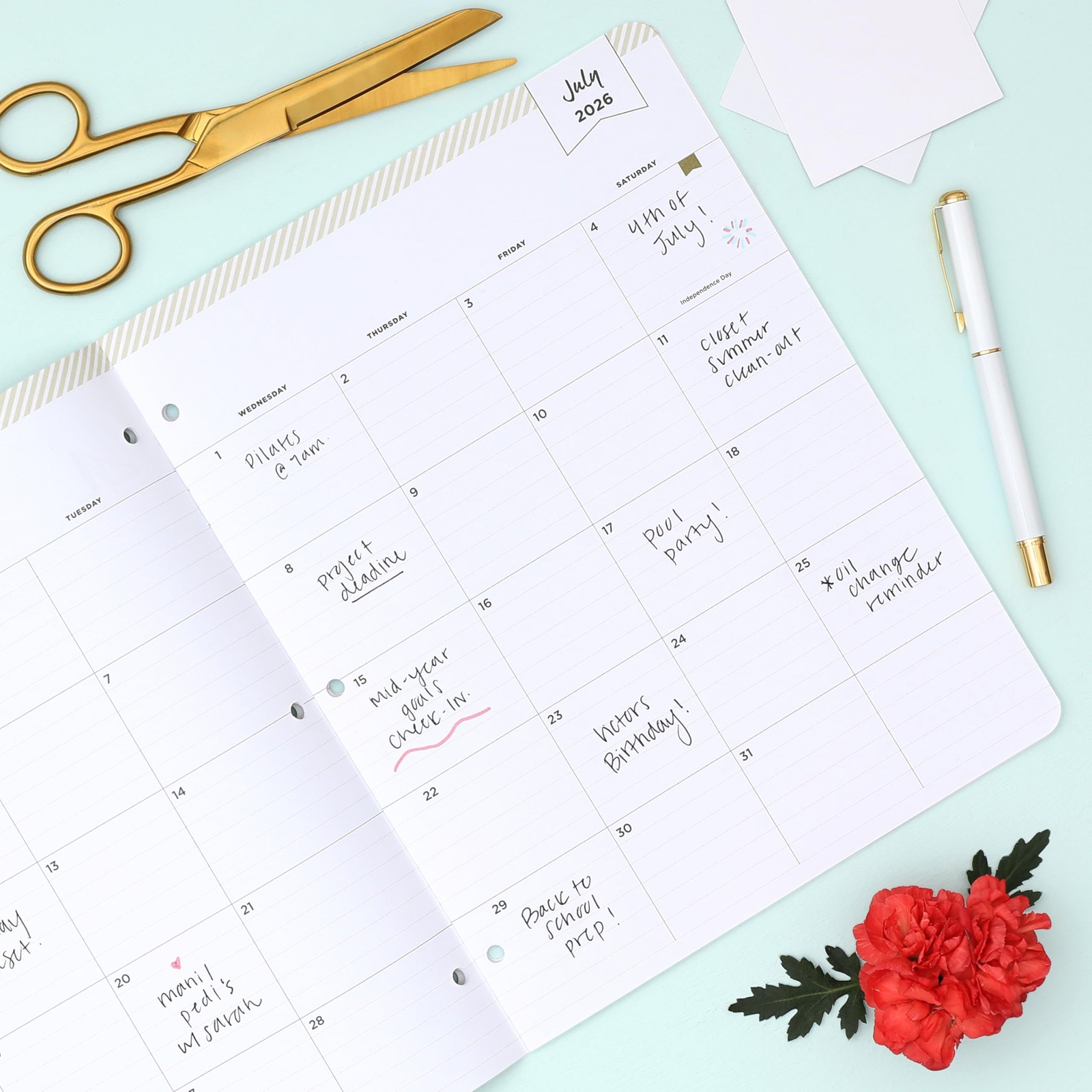 Blue Sky Day Designer 2026-2027 Monthly Academic Year Planner Calendar, July …