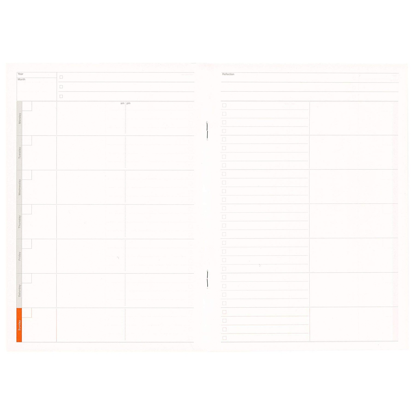 Luddite A5 Function Note WEEKLY PLANNER Weekly Holi Left Type LDNT-A5F