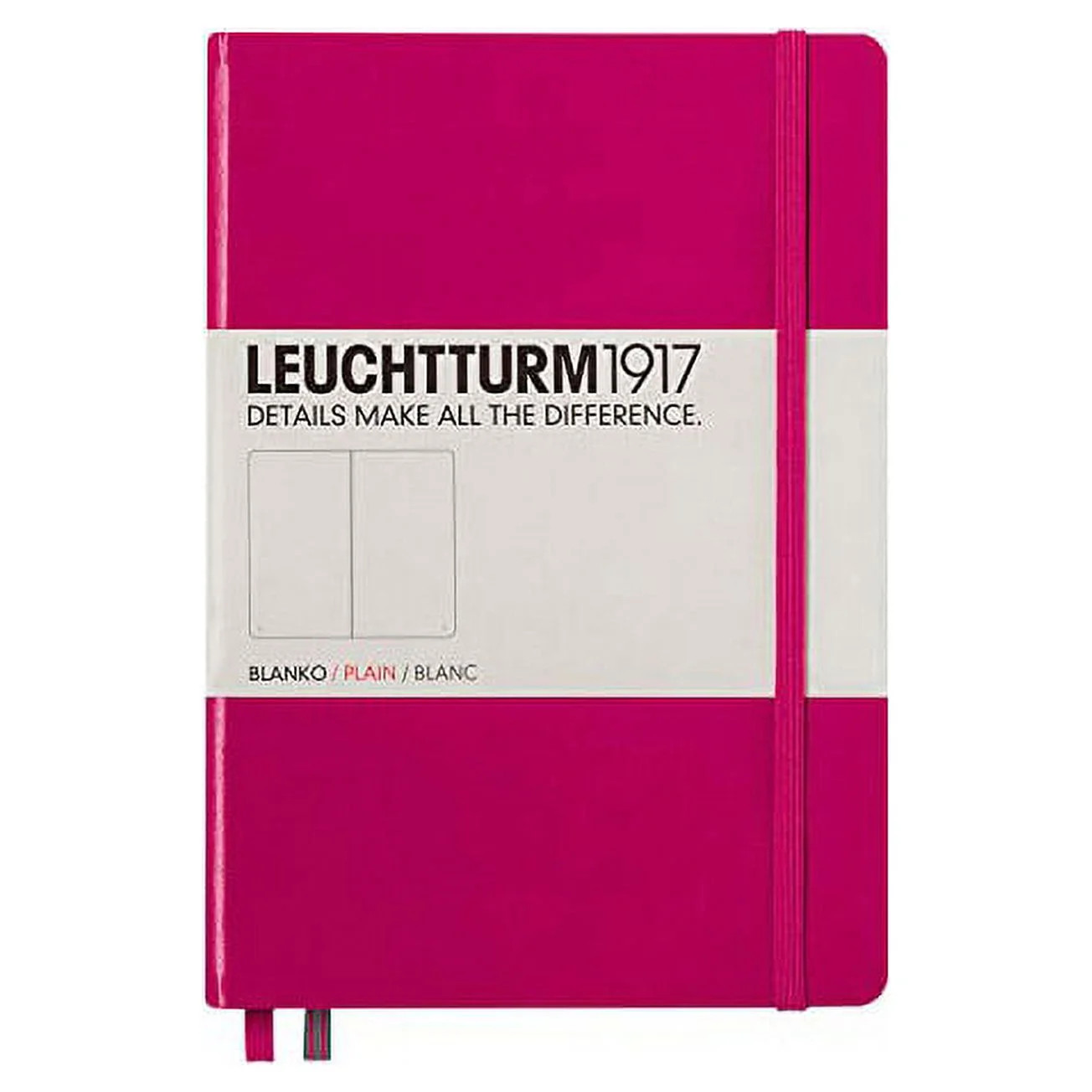 LEUCHTTURM1917 – Medium A5 Plain Hardcover Notebook (Berry) – 251 Numbered Pages