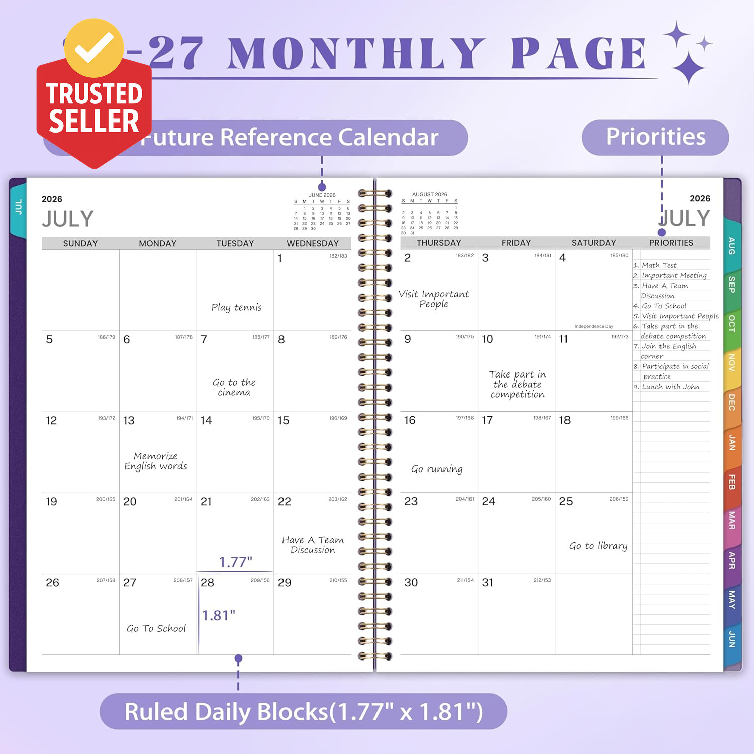 2026-2027 Appointment Book/Planner – 8.2″ X 11″, Daily Planner from Jul. 2026 –