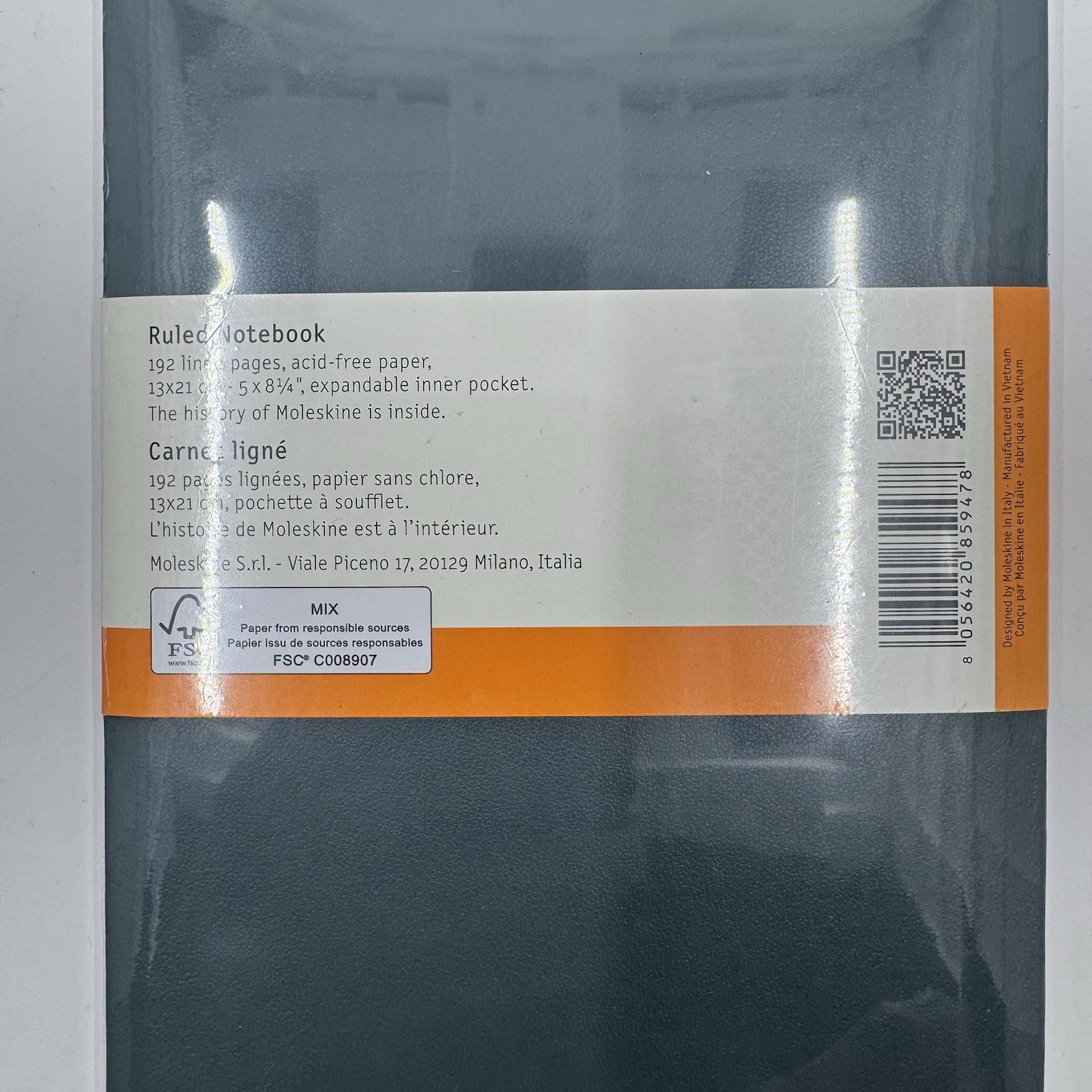 Moleskine Classic Notebook Soft Cover Ruled 192 Page Acid Free Bookmark Pocket