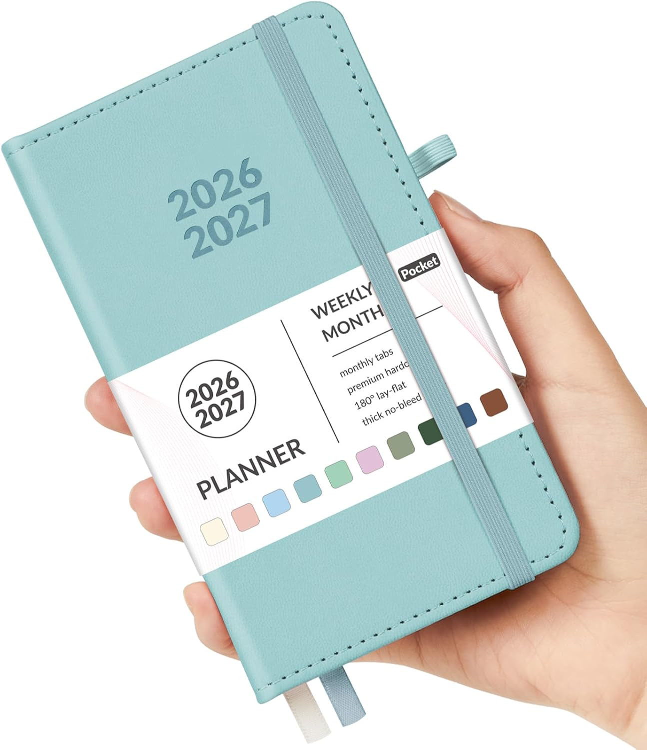 Pocket Planner 2026 2027 Hardcover Weekly Monthly Daily Calendar Agenda Purse