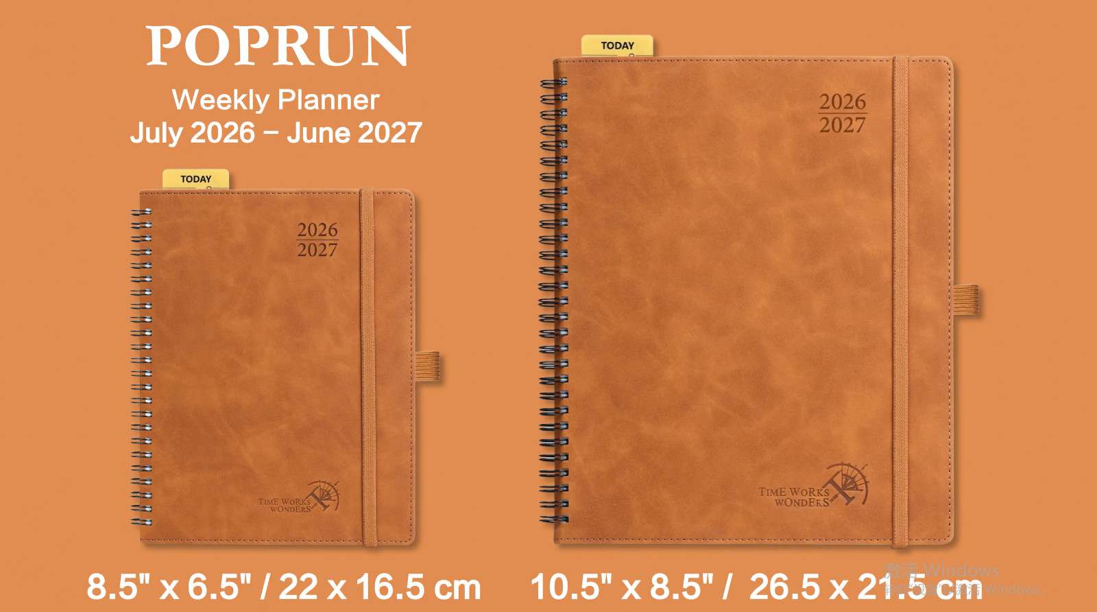 Academic Weekly & Monthly Planner 2026-2027, 6.5″x8.5″, Spiral Softcover, Blue