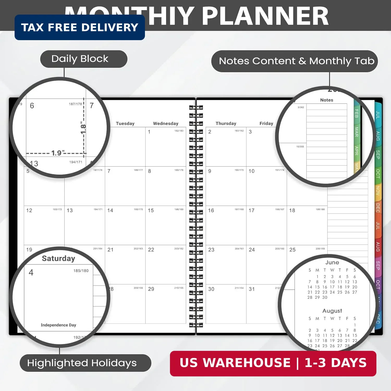 2026-2027 Monthly Planner – Academic Planner/Calendar 2026-2027, JUL 2026 – DEC