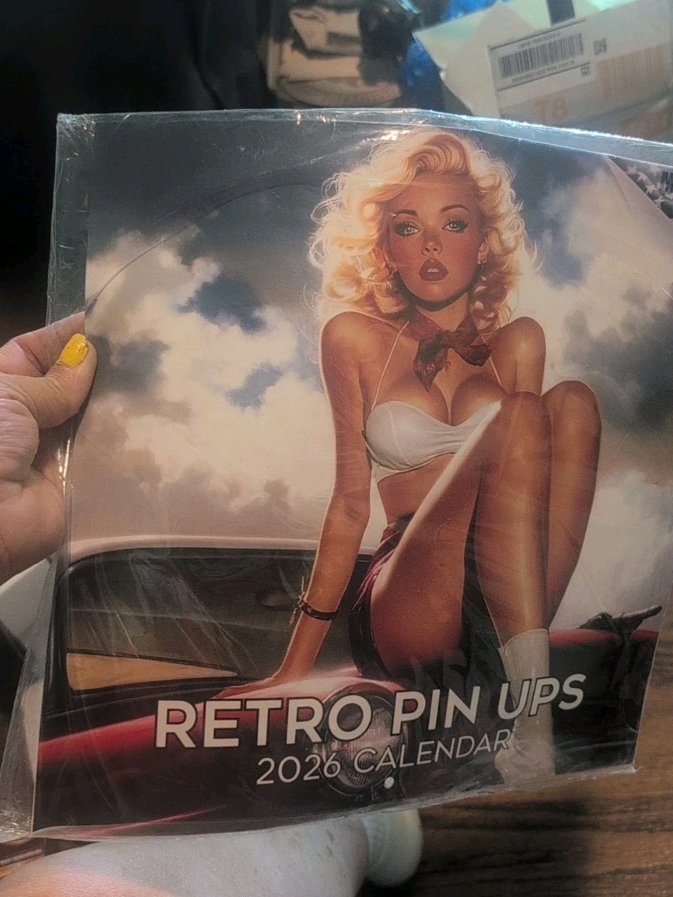 Retro Sexy Vintage Pin Up Girls Calendar 2026 Large 12×24 USA tattoo Shop Art