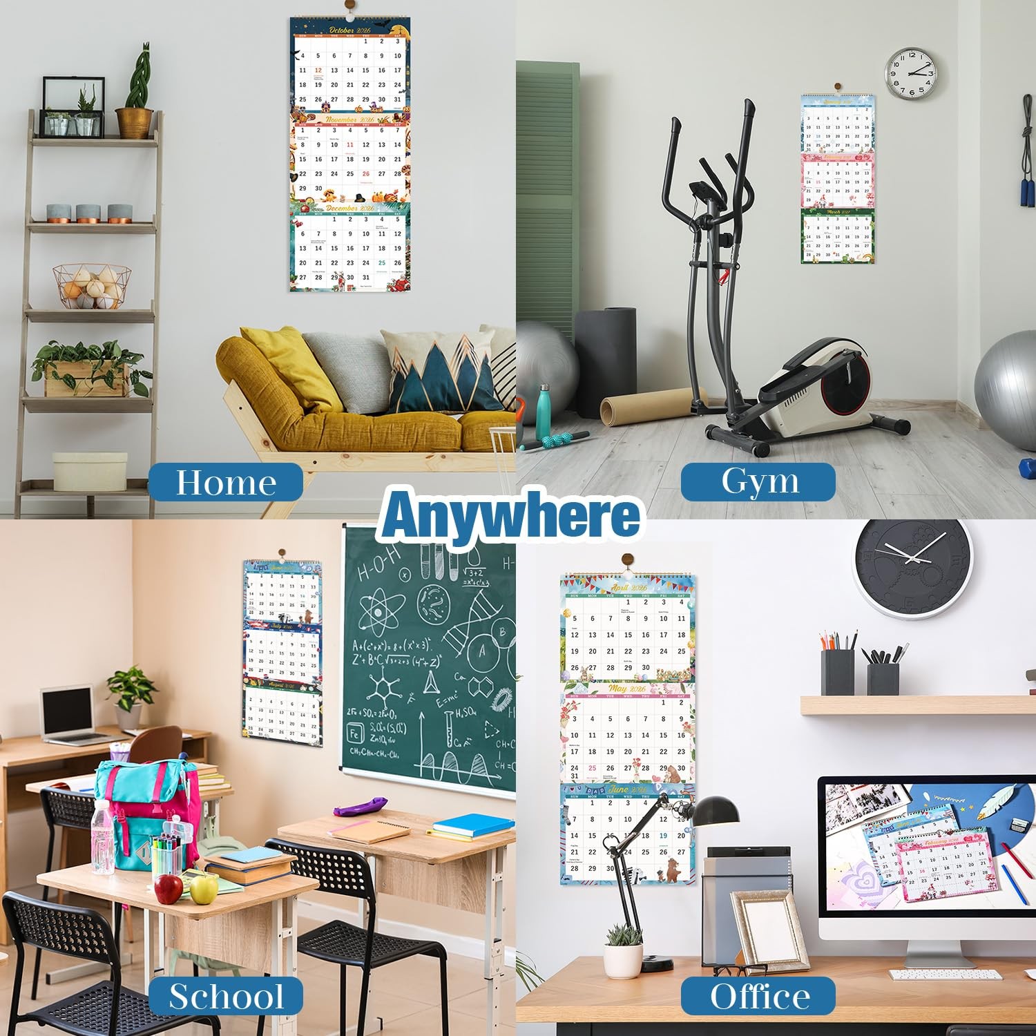 Calendar 2026-2027 – Wall 2026-2027, April 2026 – July Multicolored