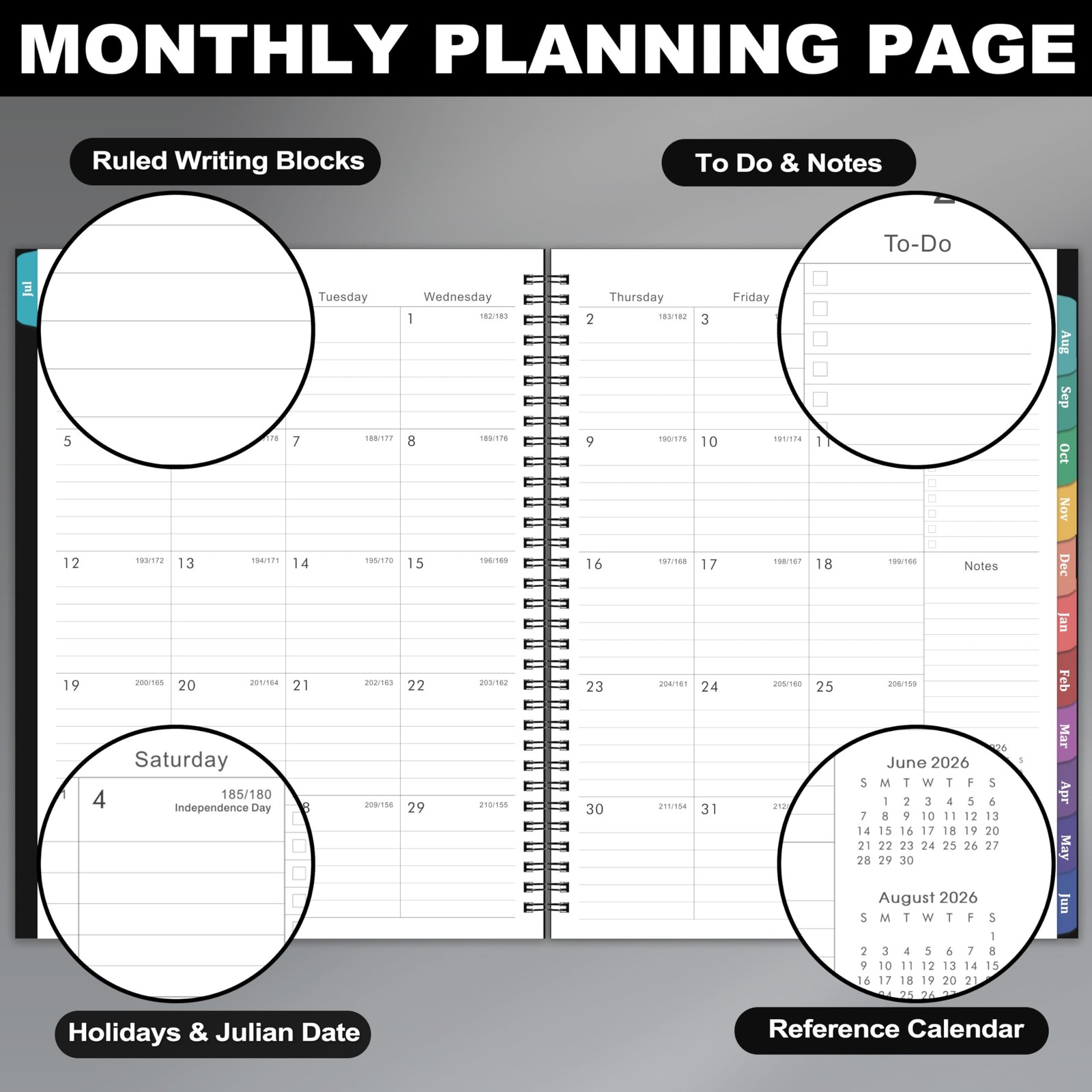 Weekly and Monthly Planner 2026-2027, July 2026-June 2027, 8.5” x 11” | Aca…