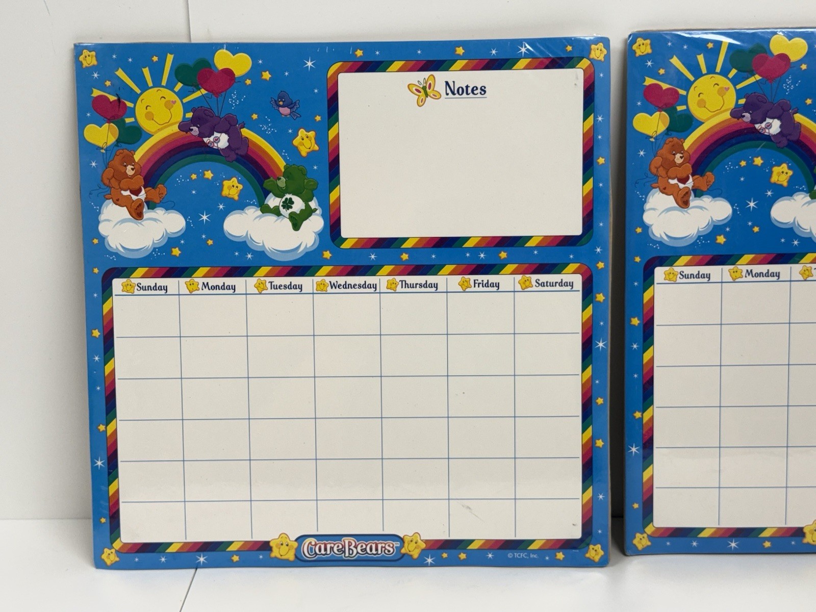 Vintage Care Bears Dry Erase Board x 2 -Calendar Planner w/ Marker – New Sealed